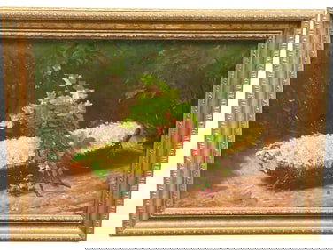 FELIX NAIGEON STILL LIFE BASKET OIL PAINTING 44"
