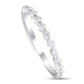 14K WHITE GOLD 0.47CT LAB GROWN DIAMOND RING SZ7