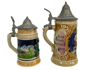 MINI GERMAIN STEINS SET OF TWO 4"-5"