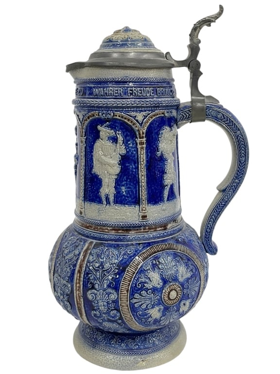 GERMAN SALT GLAZED STEIN 13" (1 of 5)