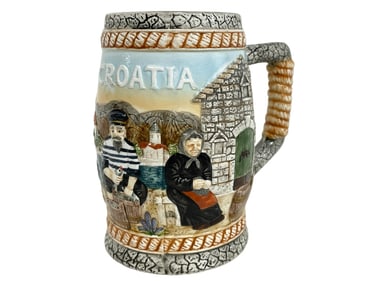 CROATIA BEER STEIN MUG 5"