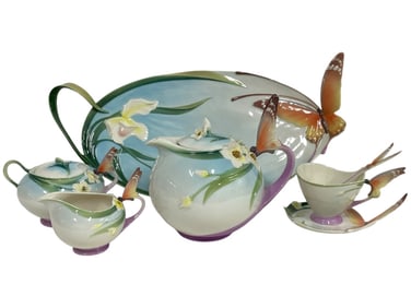 FRANZ COLLECTION BUTTERFLY TEAPOT SET