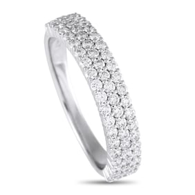 14K WHITE GOLD 0.73CT LAB GROWN DIAMOND RING SZ7