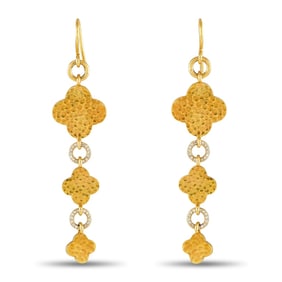 MOUAWAD HEIDI KLUM 18K GOLD DIAMOND EARRINGS