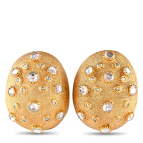 14K YELLOW GOLD ROSE-CUT DIAMOND EARRINGS