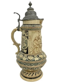 LARGE GERMAN STEIN WITH ROUNDED BOTTOM 16.5"