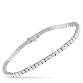 18K WHITE GOLD 3.83 CT DIAMOND TENNIS BRACELET