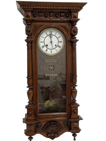 ANTIQUE CALENDAR CLOCK BY GEBRUDER WILDE