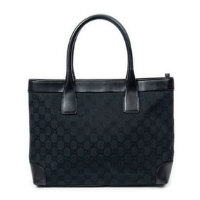 GUCCI SHOPPING TOTE BLACK CANVAS SHOULDER BAG