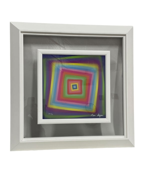 RON AGAM KINETIC SQUARE HOLOGRAM ART 27" (1 of 6)