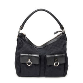 GUCCI MEDIUM ABBEY POCKET HOBO BLACK SHOULDER BAG
