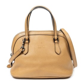 GUCCI MINI DOME BAG TAN CALF LEATHER