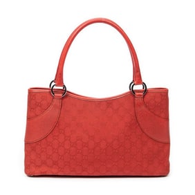 GUCCI HORIZONTAL JACQUARD TOTE RED SHOULDER BAG