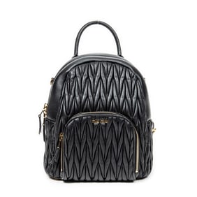MIU MIU MATELASSE LEATHER SMALL BACKPACK BLACK