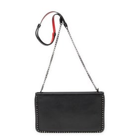 LOUBOUTIN LOUBIPOSH STUDDED CLUTCH BLACK