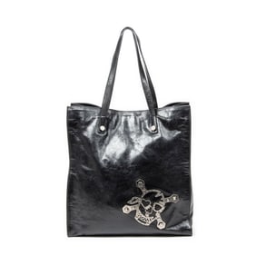 PRADA SKULL TOTE BLACK CALF LEATHER