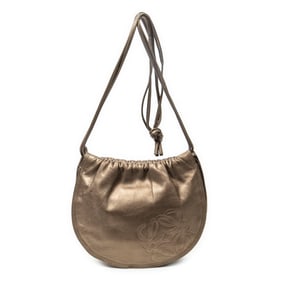 LOEWE VINTAGE ANAGRAM DRAWSTRING CROSSBODY BRONZE