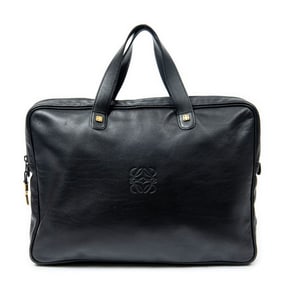 LOEWE ANAGRAM BUSINESS BAG BLACK CALF LEATHER