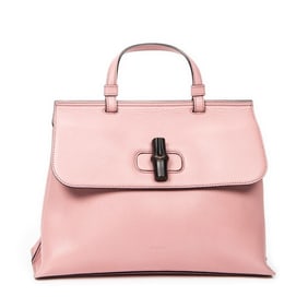 GUCCI MEDIUM BAMBOO DAILY TOP HANDLE PINK BAG