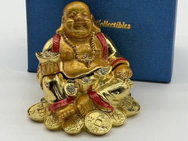 JAY STRONGWATER STYLE LAUGHING BUDDHA TRINKET BOX