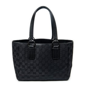 GUCCI SHOULDER TOTE BLACK CANVAS