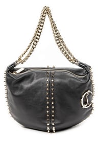 LOUBOUTIN ELIXIRA SPIKED CHAIN HOBO SHOULDER BAG