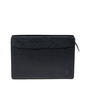 LOUIS VUITTON POCHETTE HOMME BLACK CALF LEATHER