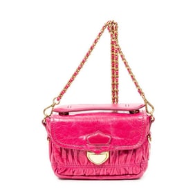 PRADA MINI PUSHLOCK FLAP CROSSBODY FUCHSIA