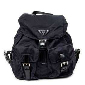 PRADA SMALL DRAWSTRING BACKPACK DARK PURPLE/BLACK