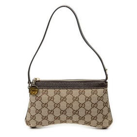 GUCCI MINI ZIP POCHETTE BEIGE/BROWN CANVAS