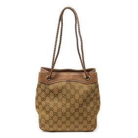 GUCCI SMALL GIFFORD TOTE KHAKI/TAN CANVAS