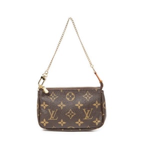 LOUIS VUITTON MINI POCHETTE BROWN COATED CANVAS