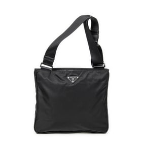 PRADA SQUARE MESSENGER BLACK NYLON CANVAS