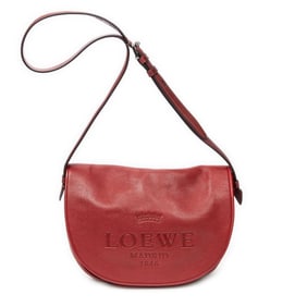LOEWE FLAP MESSENGER RED CALF LEATHER