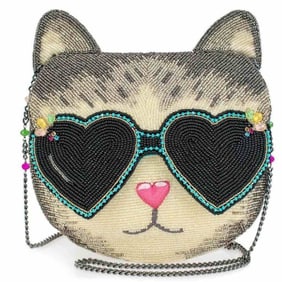 NEW! MARY FRANCES COOL CAT CROSSBODY HANDBAG