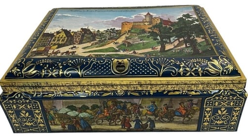 E. OTTO SCHMIDT NURNBERG LEBKUCHEN BISCUIT TIN
