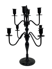 GOTHIC BLACK METAL CANELABRA 20"