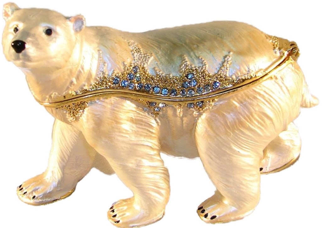 JAY STRONGWATER STYLE POLAR BEAR TRINKET BOX (1 of 2)
