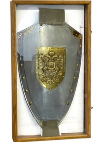 SIR EDWARD CORTES EAGLE KNIGHT METAL SHIELD W CASE