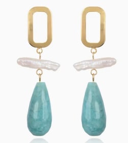 NEW! EYE CANDY LA LEXY FRESHWATER PEARL EARRINGS