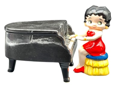 VANDOR BETTY BOOP PLAYING PIANO MUSIC BOX 7"