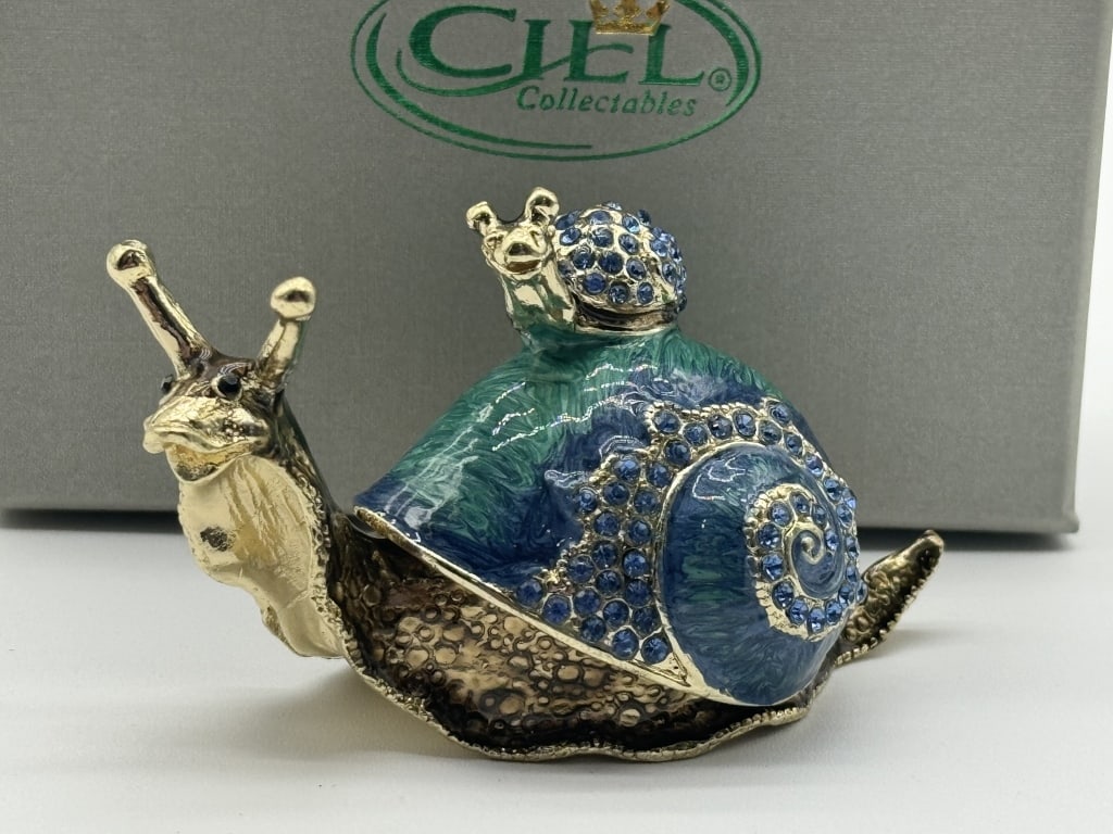 NEW JAY STRONGWATER STYLE SNAIL SWAVORSKI TRINKET (1 of 5)