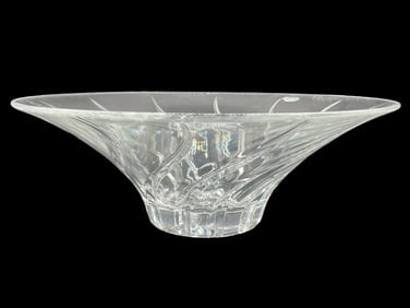 DURAND FRANCE CRYSTAL SWIRL BOWL 14"