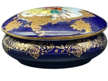LIMOGES FRANCE PORCELAIN TRINKET BOX 3"