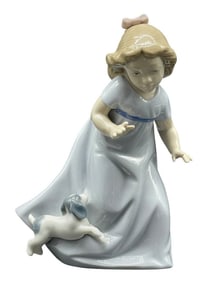 NAO LLADRO PLAYFUL TIMES GIRL IN DRESS FIGURINE 6"