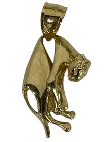 VINTAGE 14K GOLD PANTHER PENDANT 6.31G