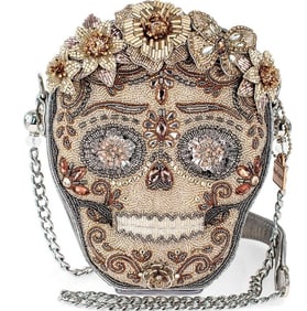 MARY FRANCES NEW SHINING SKULL CROSSBODY HANDBAG