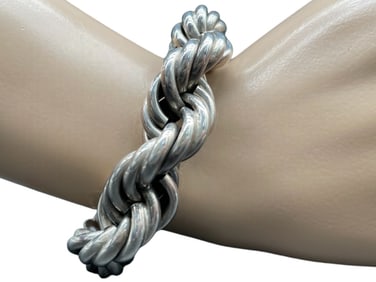 925 STERLING ROPE CHAIN BRACELET 109.03G
