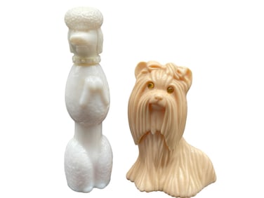 VINTAGE AVON DOG PERFUME BOTTLES
