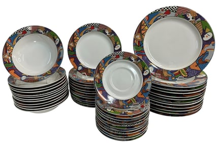 VITROMASTER METROPOLITAN ART DECO STYLE DISH SET